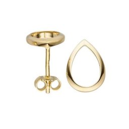 JOBO Paar Ohrstecker Tropfen-Ohrringe, 333 Gold
