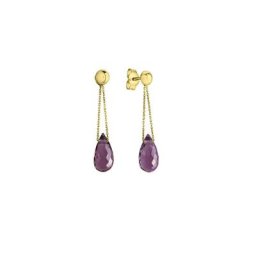 CELESTA Paar Ohrhänger 375 Gelbgold Amethyst