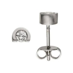 JOBO Paar Ohrstecker, 950 Platin mit 2 Diamanten