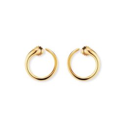 CAÏ Paar Creolen 925/-Sterling Silber vergoldet Tropfen