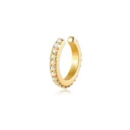 Elli Single-Ohrhaken Single Earcuff Synthetischer Opal 925 Silber