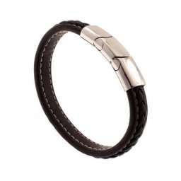 JOBO Armband, aus Leder mit Edelstahl 22 cm