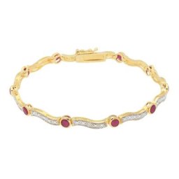 Vivance Silberarmband rubies & diamond