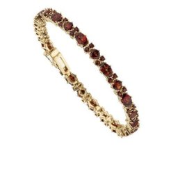 JOBO Goldarmband Armband mit Granat, 333 Gold 19 cm