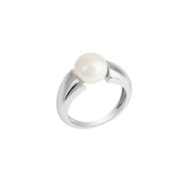 Zeeme Fingerring Silber 925 rhodiniert Perle