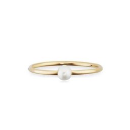 CAÏ Fingerring 925/- Sterling Silber vergoldet Perle