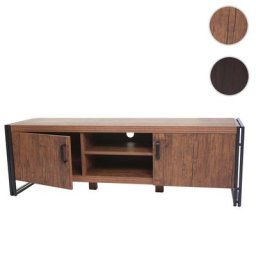 TV-Rack HWC-A27, Fernsehtisch Lowboard Kommode, 3D-Struktur Metall 45x140x40cm ~ Variantenangebot