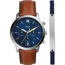 Fossil Uhren-Set Edelstahl Herrenuhren Herren