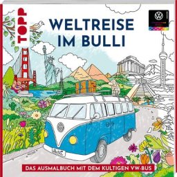Ausmalbuch Colorful World – Mit dem Bulli um die Welt