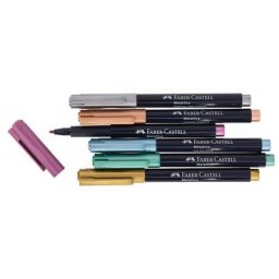 Faber-Castell Metallic Marker, 6 Stück