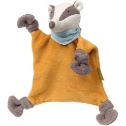 Sigikid Schnuffeltuch Green Collection, Dachs Kasimir, Made in Europe, Enthält Bio-Baumwolle