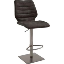 NIEHOFF SITZMÖBEL Barhocker, Barstuhl, mit Liftfunktion, Edelstahl gebürstet, Sitzhöhe 60-75 cm