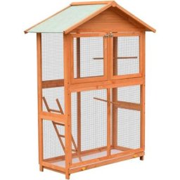 Vidaxl - Vogelkäfig Kiefernholz & Tannenholz 125,5x59,5x164 cm Braun