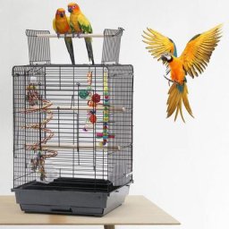 Dyhf - Vogelkäfig Vogelvoliere Wellensittichvogelkäfig Papageienkäfig Tierkäfig 40x40x58cm