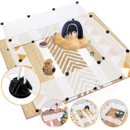 Swanew - Kleintierkäfig Freigehege Hamster Hasen Meerschweinchen Transparente Laufstall Kunststoff