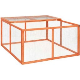 Kaninchenstall 124x120x60 cm Massivholz Tanne Vidaxl Braun