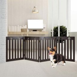Hunde Absperrgitter, faltbares Schutzgitter, Konfigurationsgitter für Welpen, Hündchen & Katze,