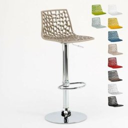Barhocker mit Fußstütze Hoch Drehbar Höhenverstellbar für Küche Bar Grand Soleil Spider Farbe: