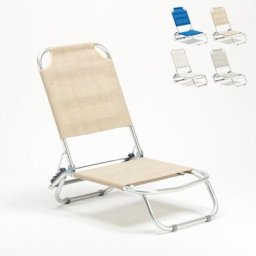Beach And Garden Design - Liegestuhl Strandstuhl Klappbar Aluminium Sonnenliege Tropical Beige