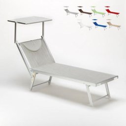 Santorini professionelle Aluminium-Sonnenliege Grau