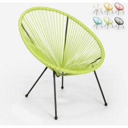 Acapulco-Stil Interieur und Gartenstuhl Sessel Spaghetti modernes Design Sunflower Farbe: Dunkel