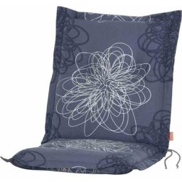 Xora Sesselauflage 100 cm Dessin Blume blau, 100% Baumwolle - Siena Garden