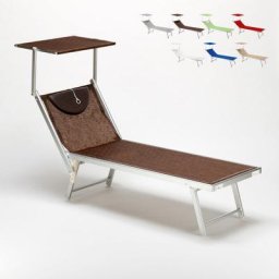 Santorini professionelle Aluminium-Sonnenliege Braun
