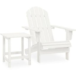 Gartenstuhl Gartensessel Adirondack Stuhl für Garten Terrasse Balkon mit Tisch Massivholz Tanne