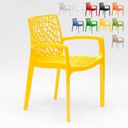 Polypropylen Stühle mit Armlehnen Garten Bar Grand Soleil Gruvyer Arm Farbe: Gelb
