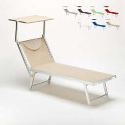 Santorini professionelle Aluminium-Sonnenliege Beige