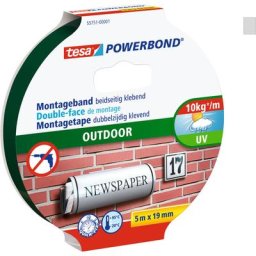 Doppelseitiges Montageband Outdoor 5 m x 19 mm Montageband - Tesa