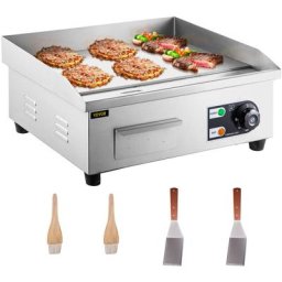 3000W Elektro Grillplatte Griddleplatte BräTer Gastro Bratplatte Griddle 55cm
