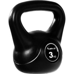 3kg Kettlebell Kugelhantel schwarz - Movit