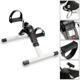 Mini heimtrainer Cardio-Heimtrainer Fahrrad Bike Muskulatur Trainer Cycling lcd - Weiß - Randaco