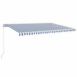 Vidaxl - Gelenkarmmarkise Einziehbar 500x350 cm Blau und Weiß Blau