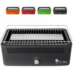 Rauchfreier Holzkohlegrill Tischgrill mit Ventilator Merapi Farbe: Schwarz