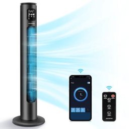 Ross Smart Turmventilator mit Fernbedienung, WiFi App-Steuerung Kompatibel zu Alexa