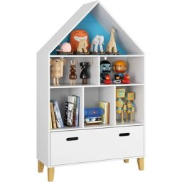 Spielzeugschrank Kinderbücherregal Spielzeugaufbewahrung Kinderbücherregal Weißer