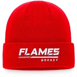 Fanatics Branded Red Calgary Flames Authentic Pro Locker Room Strickmütze für Herren