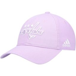 adidas Washington Capitals 2021 Hockey Fights Cancer Slouch verstellbare Mütze für Herren, lila