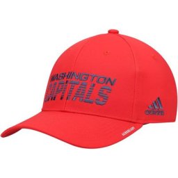 adidas Red Washington Capitals 2021 Locker Room AEROREADY Flex Hat für Herren