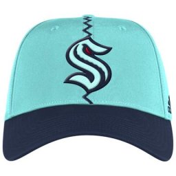 adidas Aqua Seattle Kraken Reverse Retro 2.0 Flex Fitted Hat für Herren