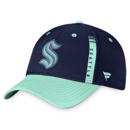 Seattle Kraken 2022 NHL Draft Authentic Pro Flex Hat von Fanatics Branded Navy/Hellblau für Herren