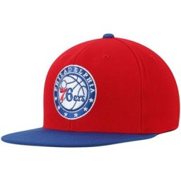 Mitchell & Ness Red/Royal Philadelphia 76ers Two-Tone Wool Snapback Hat für Herren