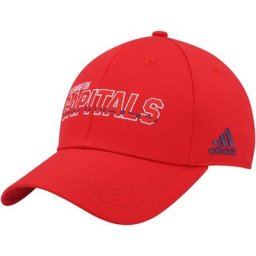 adidas Red Washington Capitals Team Bar Flex Cap für Herren