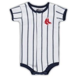 Weiß/Navy Boston Red Sox Power Hitter Kurzarm-Bodysuit für Neugeborene