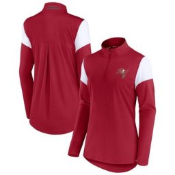 Fanatics Branded Red/White Tampa Bay Buccaneers Block Party Team Authentische Jacke mit Viertelreißverschluss