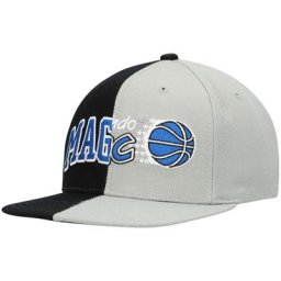 Mitchell & Ness Orlando Magic Half and Half Snapback Hat in Schwarz/Grau für Herren