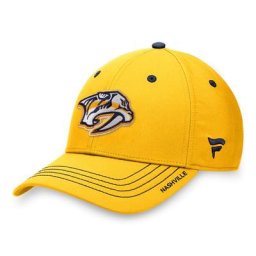 Fanatics Branded Gold Nashville Predators Authentic Pro Rink Flex Hat für Herren