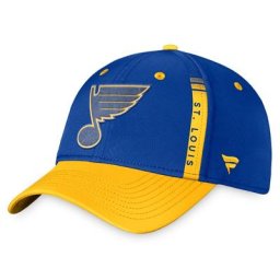 Fanatics Branded Blau/Gelb St. Louis Blues 2022 NHL Draft Authentic Pro Flex Hat für Herren